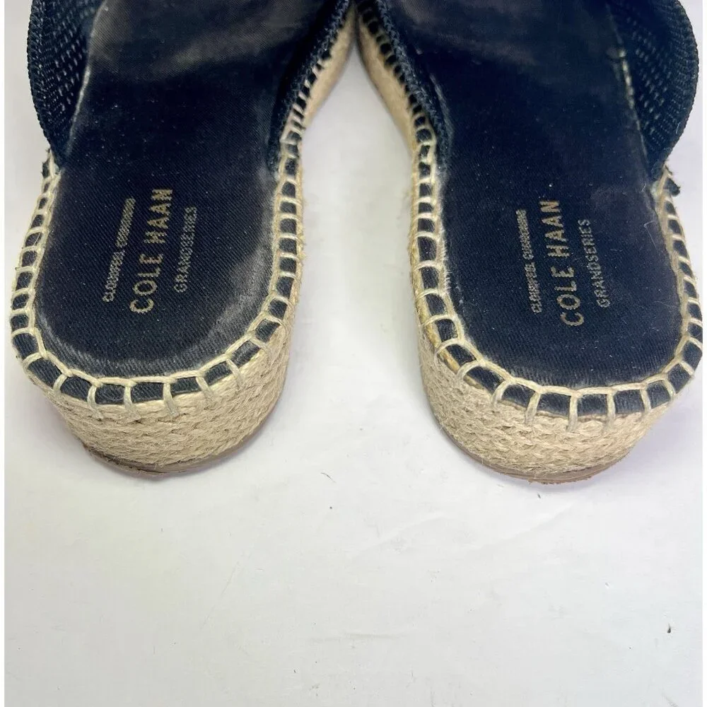 Cole‎ Haan Women's Cloudfeel Stitchlite Mule Sandal Black Knit W24512 Size 8